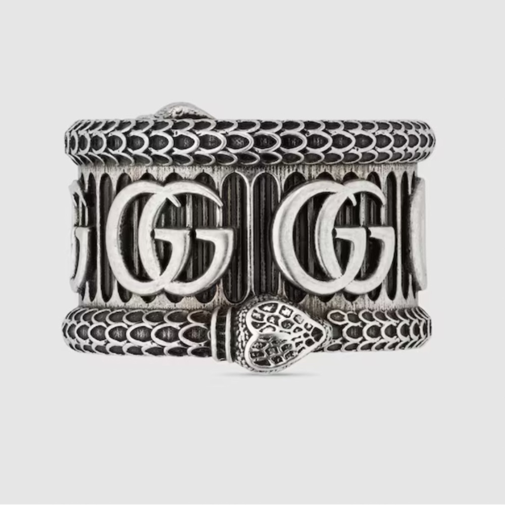 GUCCI Sterling Silver Double G Ring NEW